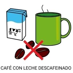 Café amb llet descafeinat