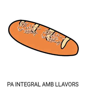 Pá integral amb llavors