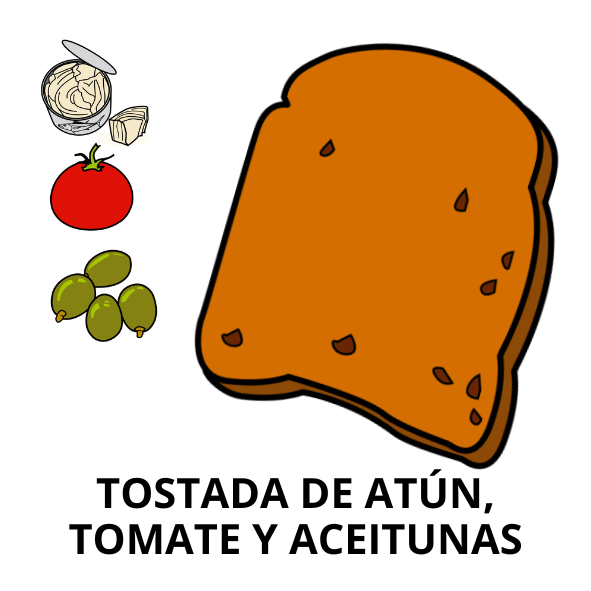 Mitja Torrada de tonyina, tomaca i olives